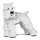 Jekca - Standard Schnauzer 02S-S01 - Lego - Sculpture - Construction - 4D - Brick Animals - Toys