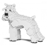 Jekca - Standard Schnauzer 02S-S01 - Lego - Sculpture - Construction - 4D - Brick Animals - Toys