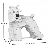 Jekca - Standard Schnauzer 02S-S01 - Lego - Sculpture - Construction - 4D - Brick Animals - Toys