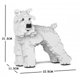 Jekca - Standard Schnauzer 02S-S01 - Lego - Scultura - Costruzione - 4D - Animali di Mattoncini - Toys