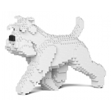 Jekca - Standard Schnauzer 03S-S01 - Lego - Sculpture - Construction - 4D - Brick Animals - Toys