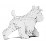 Jekca - Standard Schnauzer 03S-S01 - Lego - Sculpture - Construction - 4D - Brick Animals - Toys