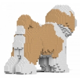 Jekca - Tibetan Terrier 01S-M01 - Lego - Sculpture - Construction - 4D - Brick Animals - Toys