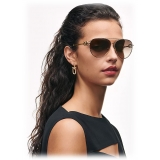Tiffany & Co. - Occhiale da Sole Pilota - Oro Chiaro Marrone - Collezione Tiffany City HardWear - Tiffany & Co. Eyewear