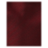 Viola Milano - Solid Woven Selftipped Silk Tie - Burgundy - Handmade in Italy - Luxury Exclusive Collection