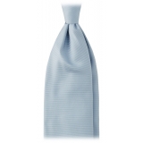 Viola Milano - Solid Woven Selftipped Silk Tie - Light Blue - Handmade in Italy - Luxury Exclusive Collection