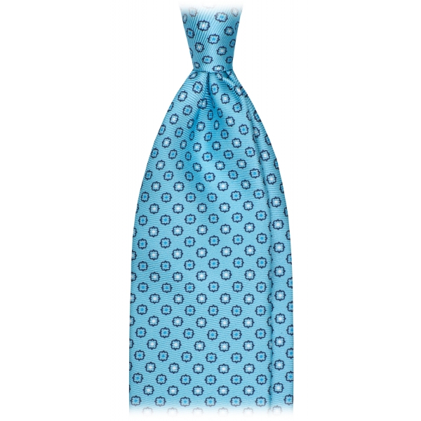 Viola Milano - Sommerset Floral Selftipped Silk Tie - Sea Mix - Handmade in Italy - Luxury Exclusive Collection