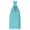 Viola Milano - Star Pattern Selftipped Italian Silk Tie - Menthol - Handmade in Italy - Luxury Exclusive Collection