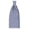 Viola Milano - Star Pattern Selftipped Italian Silk Tie - Navy II - Handmade in Italy - Luxury Exclusive Collection