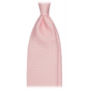 Viola Milano - Stirrups Pattern Selftipped Silk Tie - Pink - Handmade in Italy - Luxury Exclusive Collection