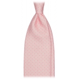 Viola Milano - Stirrups Pattern Selftipped Silk Tie - Pink - Handmade in Italy - Luxury Exclusive Collection