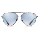 Tiffany & Co. - Occhiale da Sole Pilota - Argento Blu Scuro - Collezione Tiffany City HardWear - Tiffany & Co. Eyewear