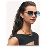 Tiffany & Co. - Occhiale da Sole Quadrati - Oro Chiaro Tiffany Blue® - Collezione Tiffany City HardWear - Tiffany & Co. Eyewear