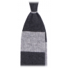 Viola Milano - Stripe Knitted 100% Cashmere Tie - Charcoal/Grey - Handmade in Italy - Luxury Exclusive Collection