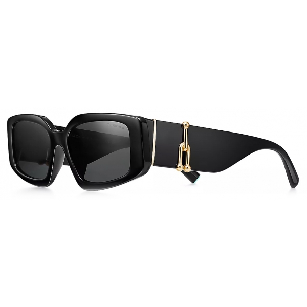 Tiffany & Co. - Rectangular Sunglasses - Black Dark Gray - Tiffany HardWear Collection - Tiffany & Co. Eyewear