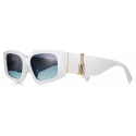 Tiffany & Co. - Occhiale da Sole Rettangolare - Bianco Blu Sfumato - Collezione Tiffany HardWear - Tiffany & Co. Eyewear