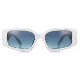 Tiffany & Co. - Occhiale da Sole Rettangolare - Bianco Blu Sfumato - Collezione Tiffany HardWear - Tiffany & Co. Eyewear