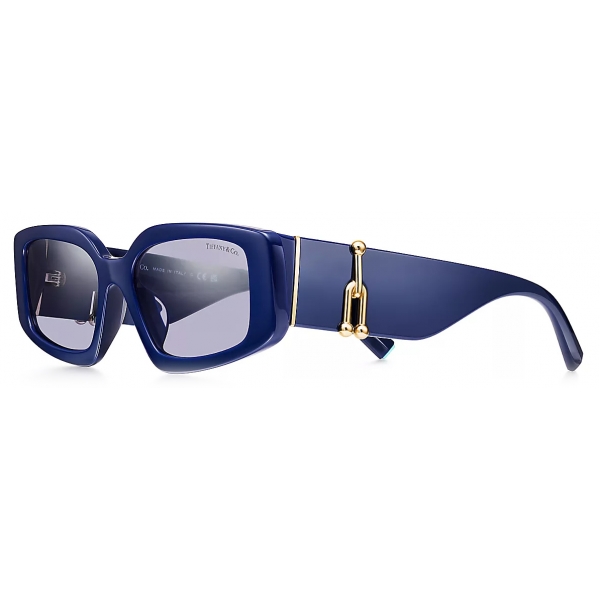 Tiffany & Co. - Rectangular Sunglasses - Dark Blue Violet - Tiffany HardWear Collection - Tiffany & Co. Eyewear
