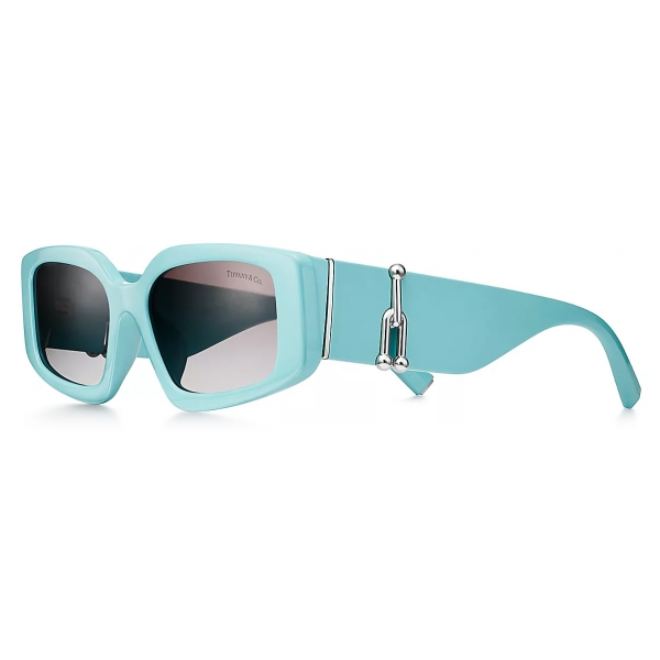 Tiffany & Co. - Occhiale da Sole Rettangolare - Tiffany Blue® Grigio - Collezione Tiffany HardWear - Tiffany & Co. Eyewear