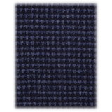 Viola Milano - Two-Tone Knitted 100% Cashmere Tie - Navy/Blue - Handmade in Italy - Luxury Exclusive Collection