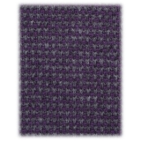 Viola Milano - Two-Tone Knitted 100% Cashmere Tie - Purple/Grey - Handmade in Italy - Luxury Exclusive Collection
