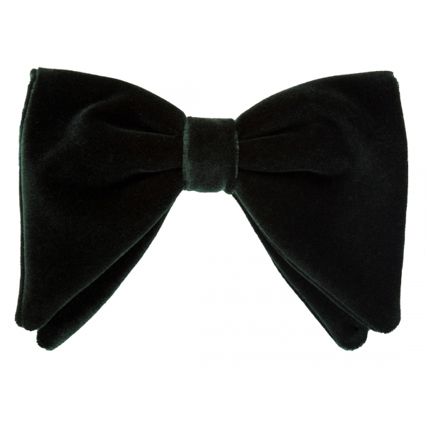 Viola Milano - Velvet Artisan Bow Tie - Forest - Handmade in Italy - Luxury Exclusive Collection