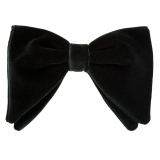 Viola Milano - Velvet Artisan Bow Tie - Forest - Handmade in Italy - Luxury Exclusive Collection