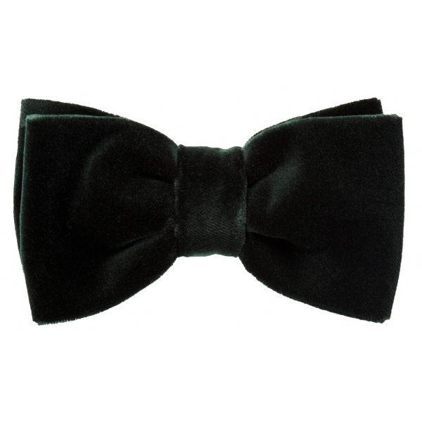Viola Milano - Velvet Bow Tie - Forest - Handmade in Italy - Luxury Exclusive Collection