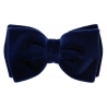 Viola Milano - Velvet Bow Tie - Sky Blue - Handmade in Italy - Luxury Exclusive Collection