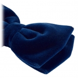 Viola Milano - Velvet Bow Tie - Sky Blue - Handmade in Italy - Luxury Exclusive Collection