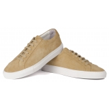 Viola Milano - Viola Sport Club Sneakers - Sand Suede - Handmade in Italy - Luxury Exclusive Collection
