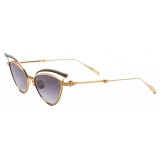 Valentino - V-Glassliner Cat-Eye Sunglasses in Titanium - Platinum Gradient Grey - Valentino Eyewear