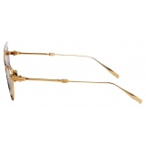 Valentino - Occhiali da Sole V-Glassliner Cat-Eye in Titanio - Platino Grigio Sfumato - Valentino Eyewear