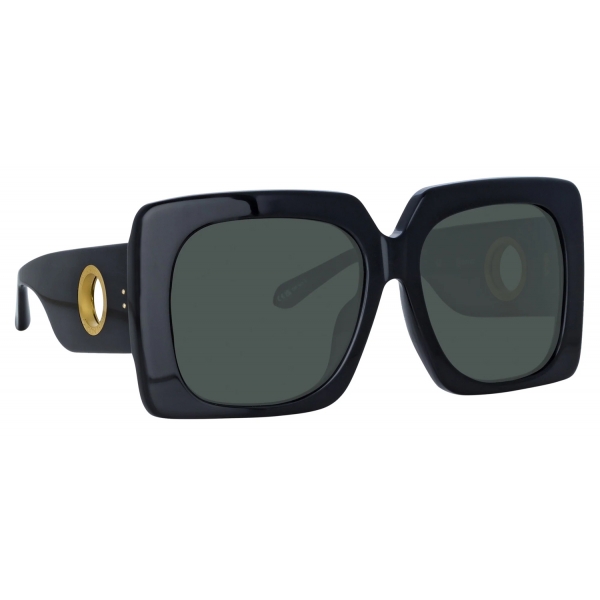 Linda Farrow - Sierra Oversized Sunglasses in Black - LFL1346C1SUN - Linda Farrow Eyewear