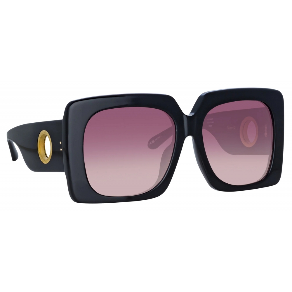 The Attico Black Linda Farrow Edition Edie Sunglasses The Attico