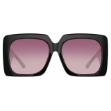 Linda Farrow - Sierra Oversized Sunglasses in Black Wine - LFL1346C2SUN - Linda Farrow Eyewear