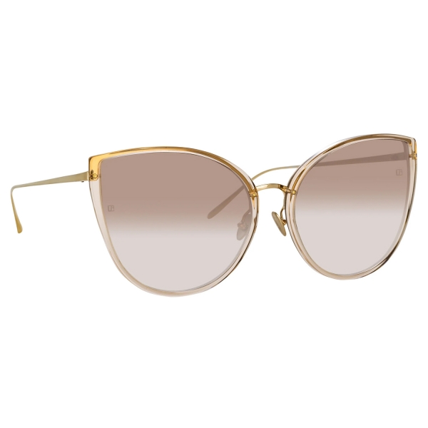Linda Farrow - Occhiali da Sole Silvie Cat Eye in Frassino Moka - LFL1244C5SUN - Linda Farrow Eyewear