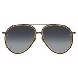 Linda Farrow - Torino Aviator Sunglasses in Nickel - LFL1360C1SUN - Linda Farrow Eyewear