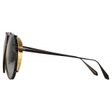 Linda Farrow - Torino Aviator Sunglasses in Nickel - LFL1360C1SUN - Linda Farrow Eyewear