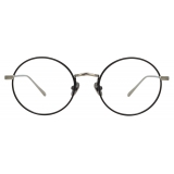 Linda Farrow - The Adams Oval Optical Glasses in Black White Gold (C2) - LFL925C2OPT - Linda Farrow Eyewear
