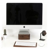 Woodcessories - Walnut / Premium Wooden iMac Stand - MacBook 27 - Eco Foot - Wooden MacBook Support