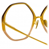 Linda Farrow - Alona Hexagon Optical Glasses in Brown Gradient - LFL901C24OPT - Linda Farrow Eyewear