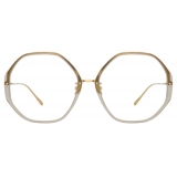 Linda Farrow - Alona Oversized Optical Glasses in Truffle - LFL901C18OPT - Linda Farrow Eyewear