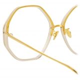 Linda Farrow - Alona Oversized Optical Glasses in Truffle - LFL901C18OPT - Linda Farrow Eyewear