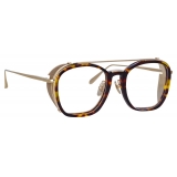 Linda Farrow - Aston Square Optical Glasses in Light Gold - LFL1359C5OPT - Linda Farrow Eyewear