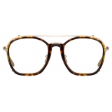 Linda Farrow - Aston Square Optical Glasses in Light Gold - LFL1359C5OPT - Linda Farrow Eyewear