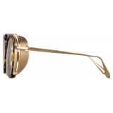 Linda Farrow - Aston Square Optical Glasses in Light Gold - LFL1359C5OPT - Linda Farrow Eyewear