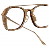 Linda Farrow - Aston Square Optical Glasses in Light Gold - LFL1359C5OPT - Linda Farrow Eyewear