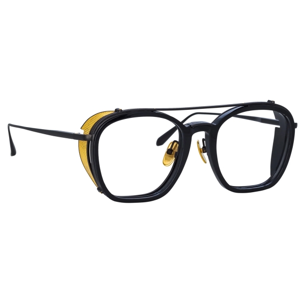 Linda Farrow - Occhiali da Vista Rotondi 645 C1 - Neri - Linda Farrow  Eyewear - Avvenice