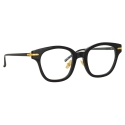 Linda Farrow - Atkins D-Frame Optical Glasses in Black Yellow Gold - LF42C1OPT - Linda Farrow Eyewear